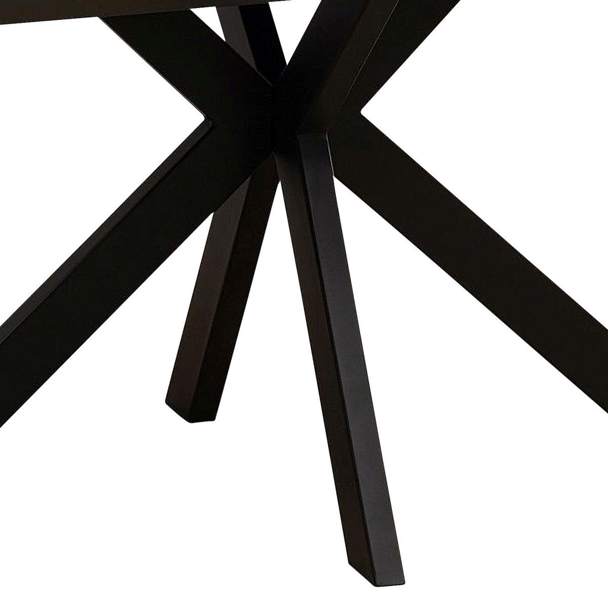 Jídelní stůl STEVE 140x90 - černá, Moderní, kov/kompozitní dřevo (140/76/90cm)