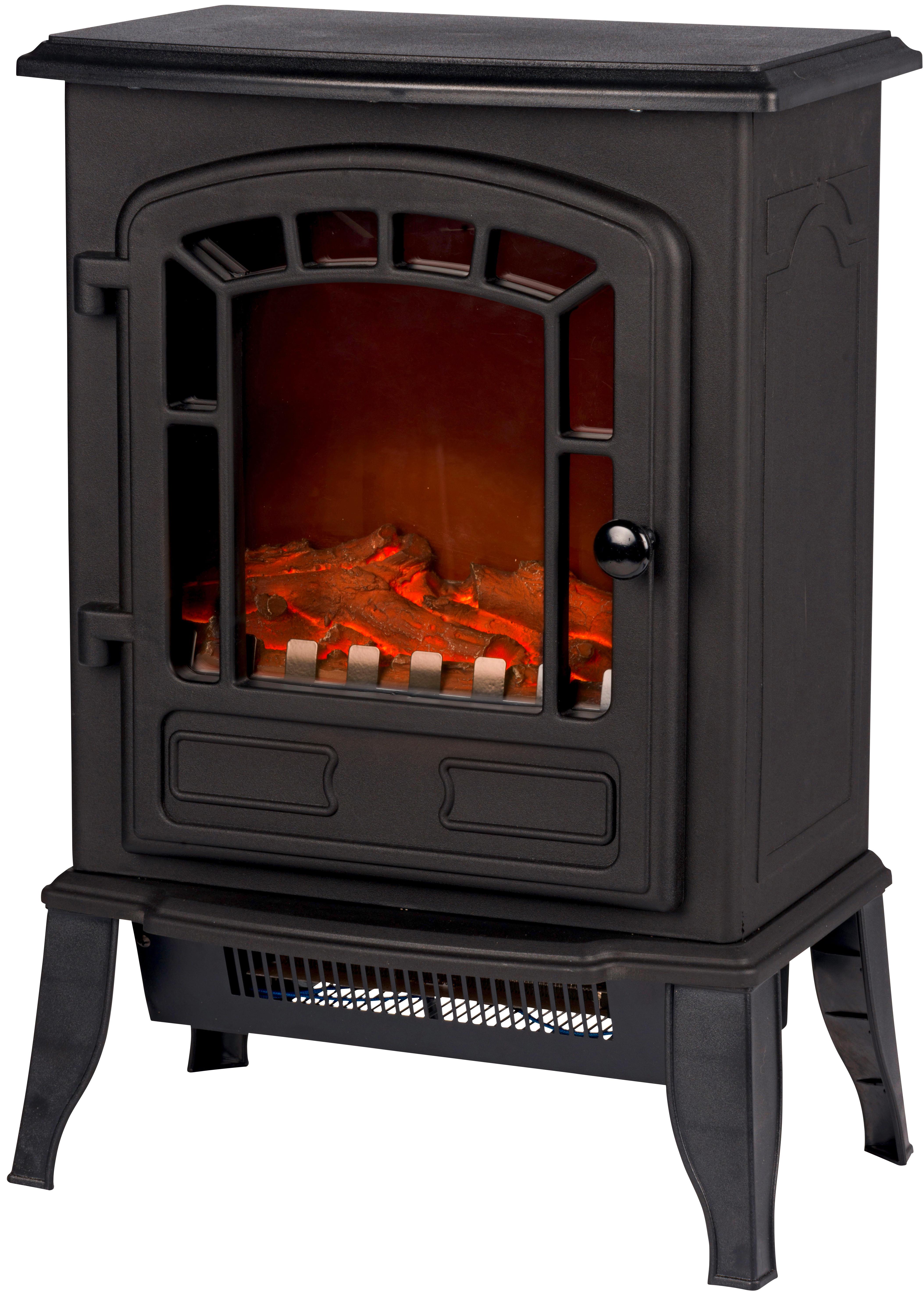 Elektrokamin 2000w Schwarz 2 Heizstufen Flammeff Torino - Schwarz, KONVENTIONELL, Kunststoff (38/56,5/24cm)