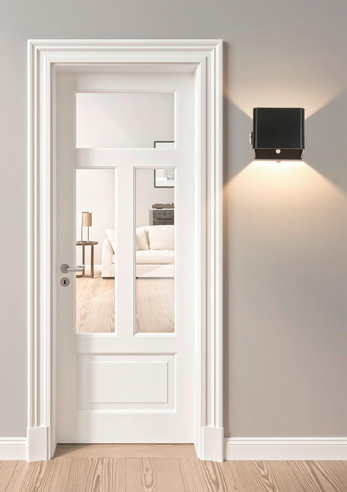 NÁSTĚNNÉ LED SVÍTIDLO HERO1 - černá, Moderní, kov/plast (10,28/10,1/8,05cm) - Modern Living