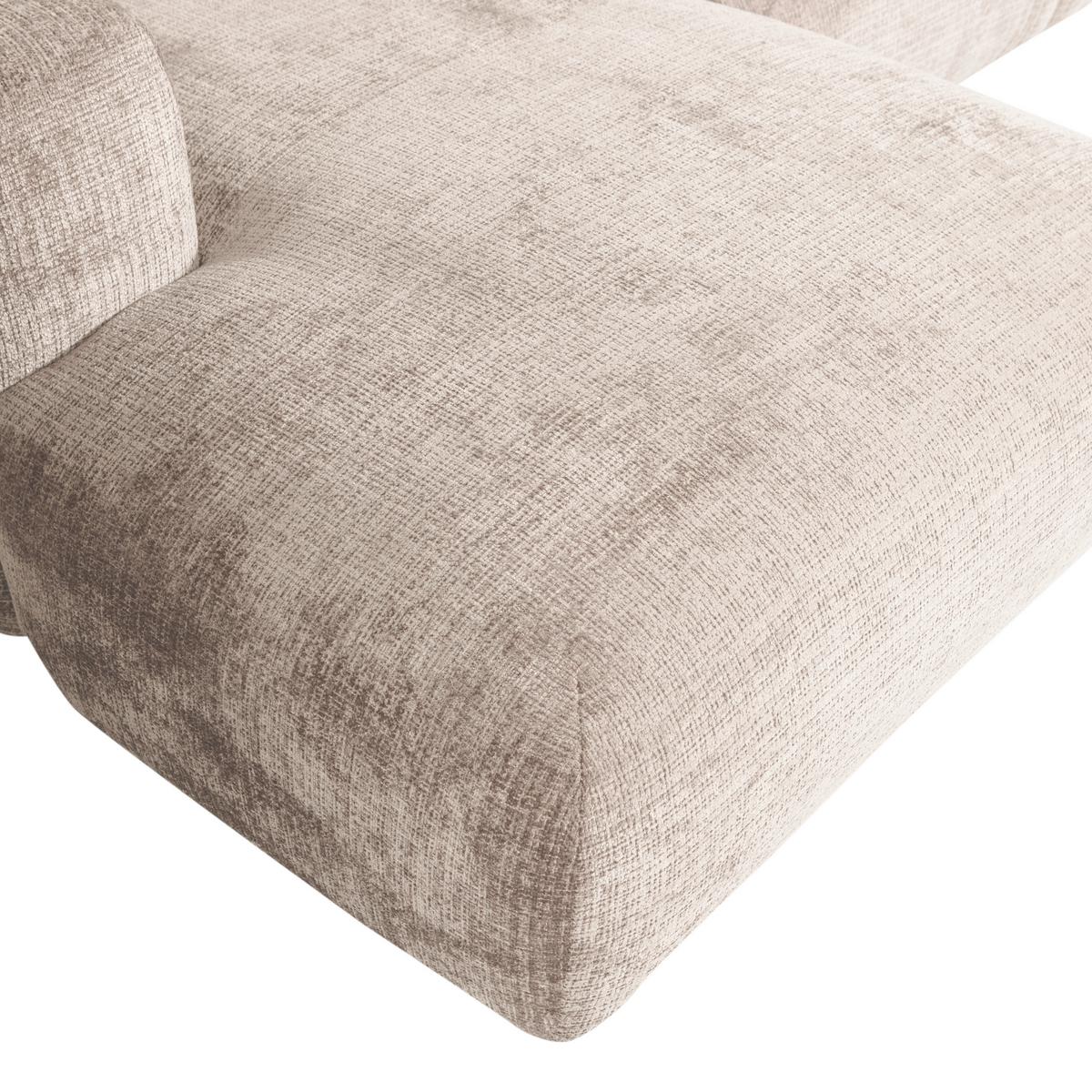 ECKSOFA Cloud Naturfarben S: 165x280cm - Schwarz/Naturfarben, Design, Textil (165/280cm) - Livetastic
