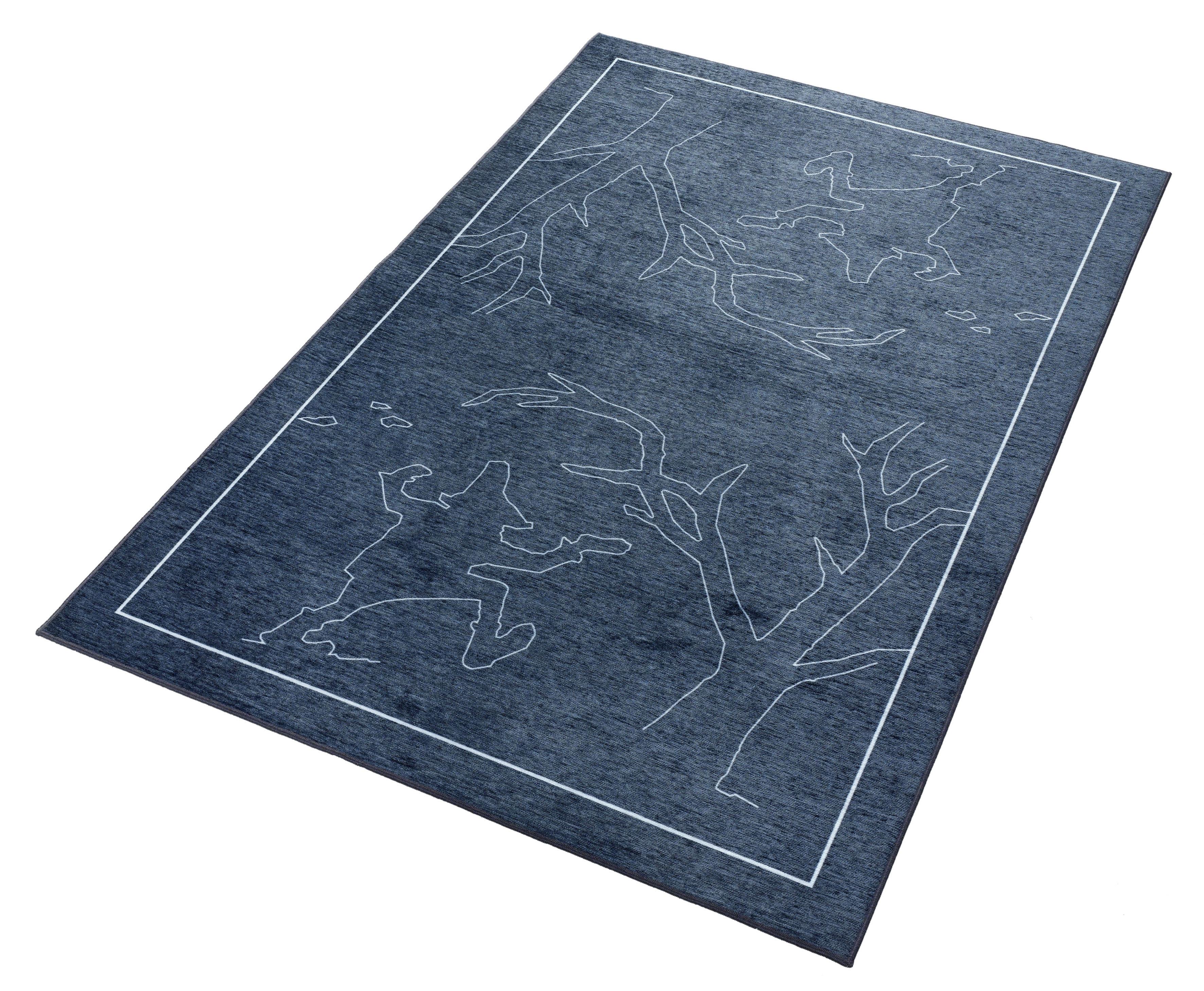 Kinderteppich Gr-904b 130x190 - Blau, Trend, Textil (130/190cm)
