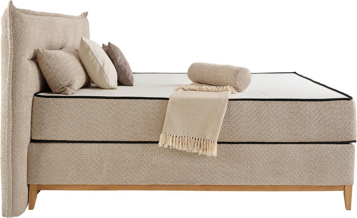 Boxbett Smile inkl. Matratze 160x200 - Creme, KONVENTIONELL, Holz/Holzwerkstoff (160/200cm) - James Wood