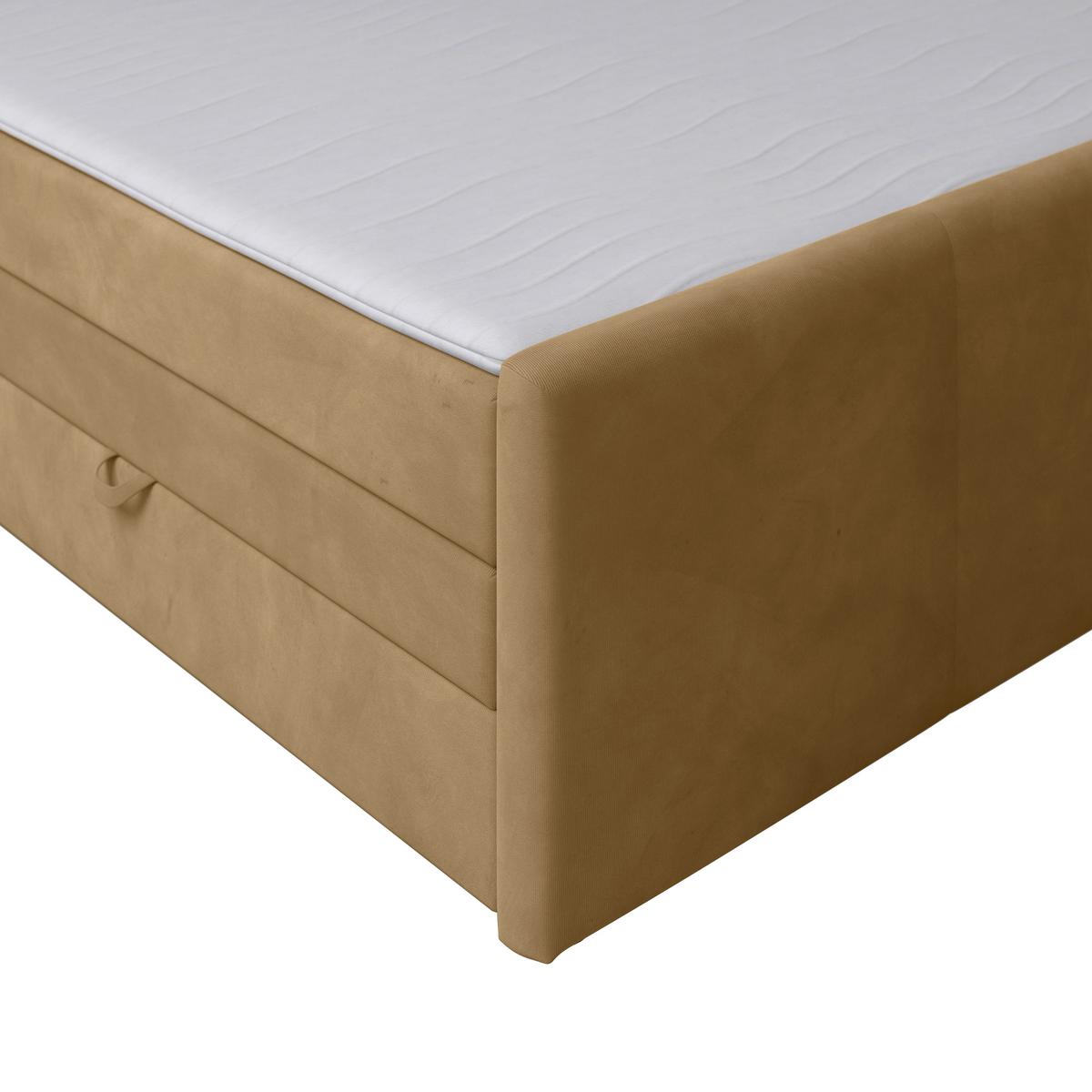 Boxspringbett mit Topper & Bettkasten 180x200 cm Bologna - Beige, MODERN, Holz/Kunststoff (180/200cm) - MID.YOU