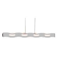 LED-Hängeleuchte LED-Wave-S-Nik - Nickelfarben, Design, Metall (100/120/7cm)