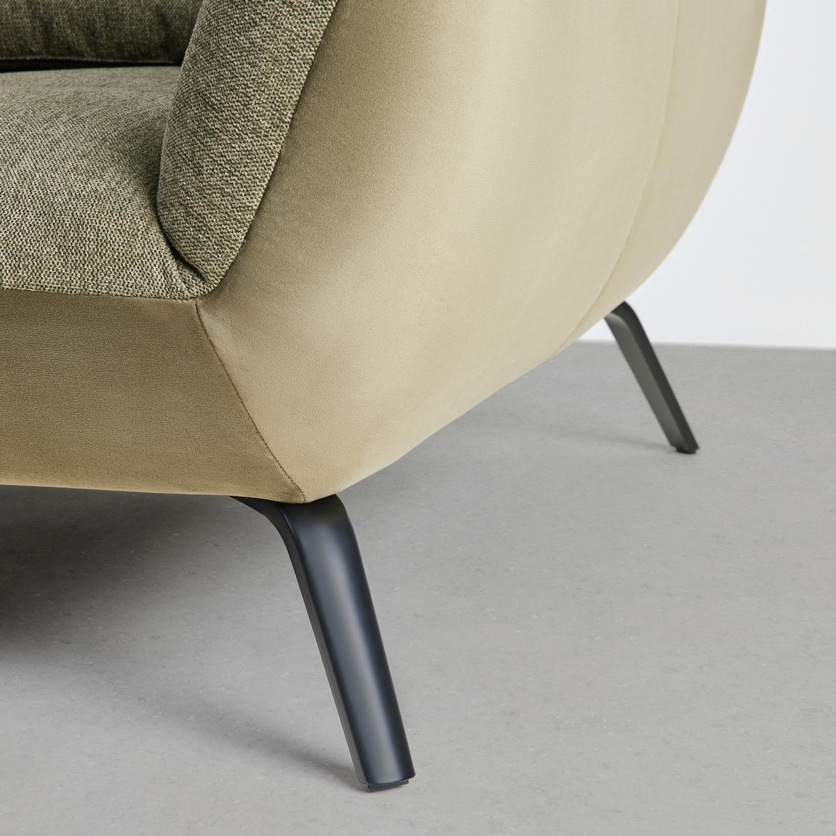 TRENDY, levá, olivově zelená s 3 bederními polštáři - černá/olivově zelená, Moderní, kov/kompozitní dřevo (250/310cm) - Premium Living