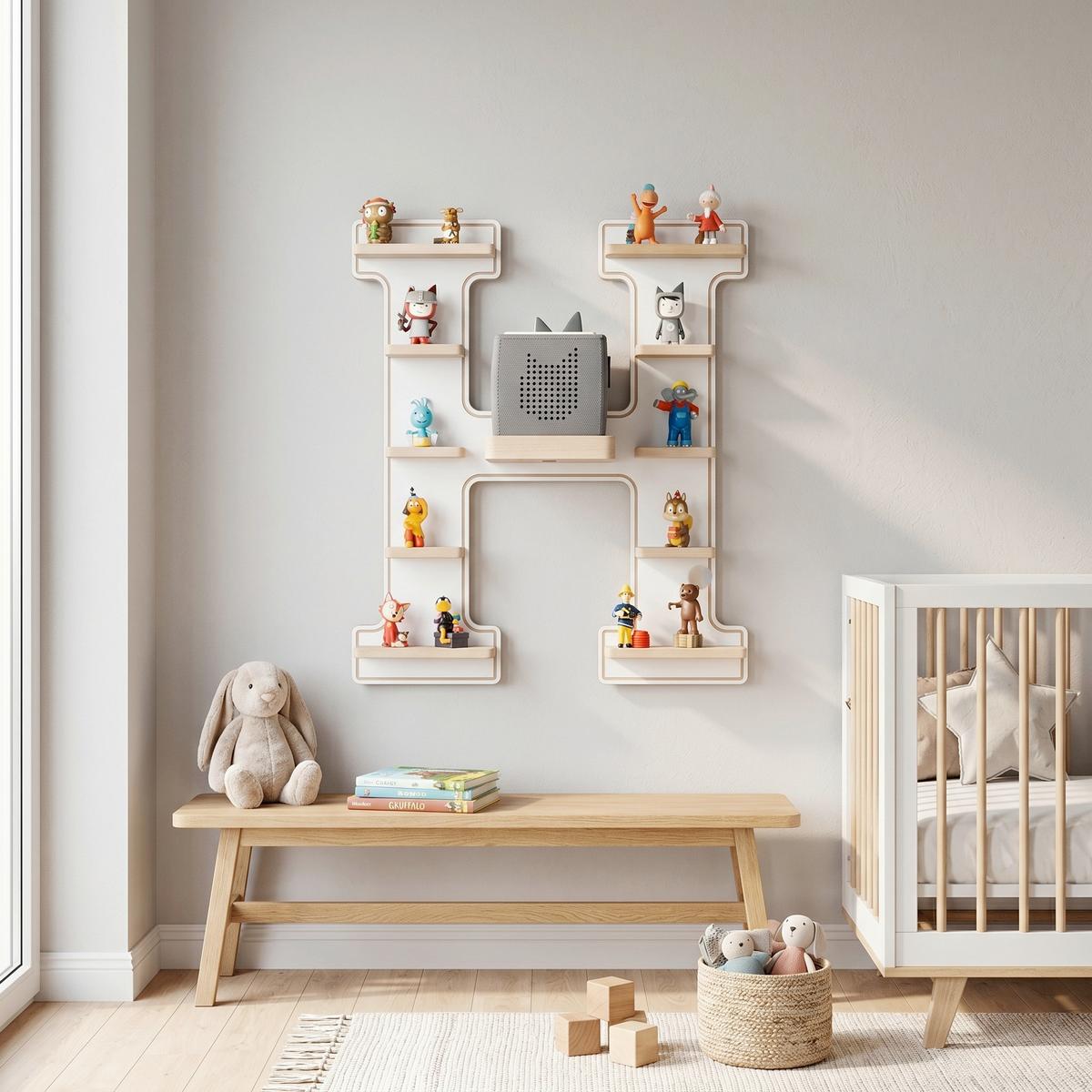 Kinderregal Boarti Weiß B: 46 cm - Weiß, MODERN, Holzwerkstoff (46/54/19cm) - Livetastic