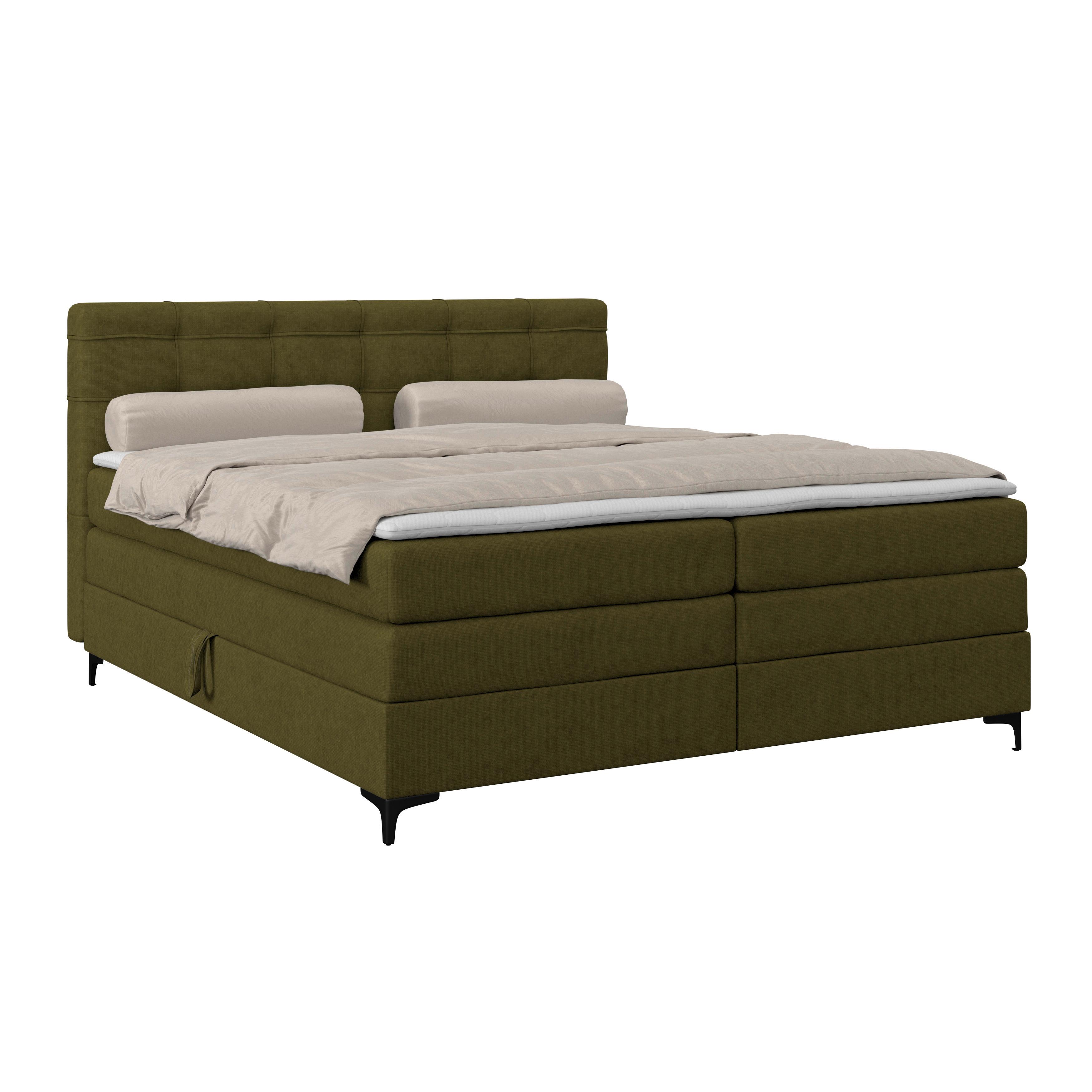 Boxspringbett MITTO Moosgrün 160x200 cm