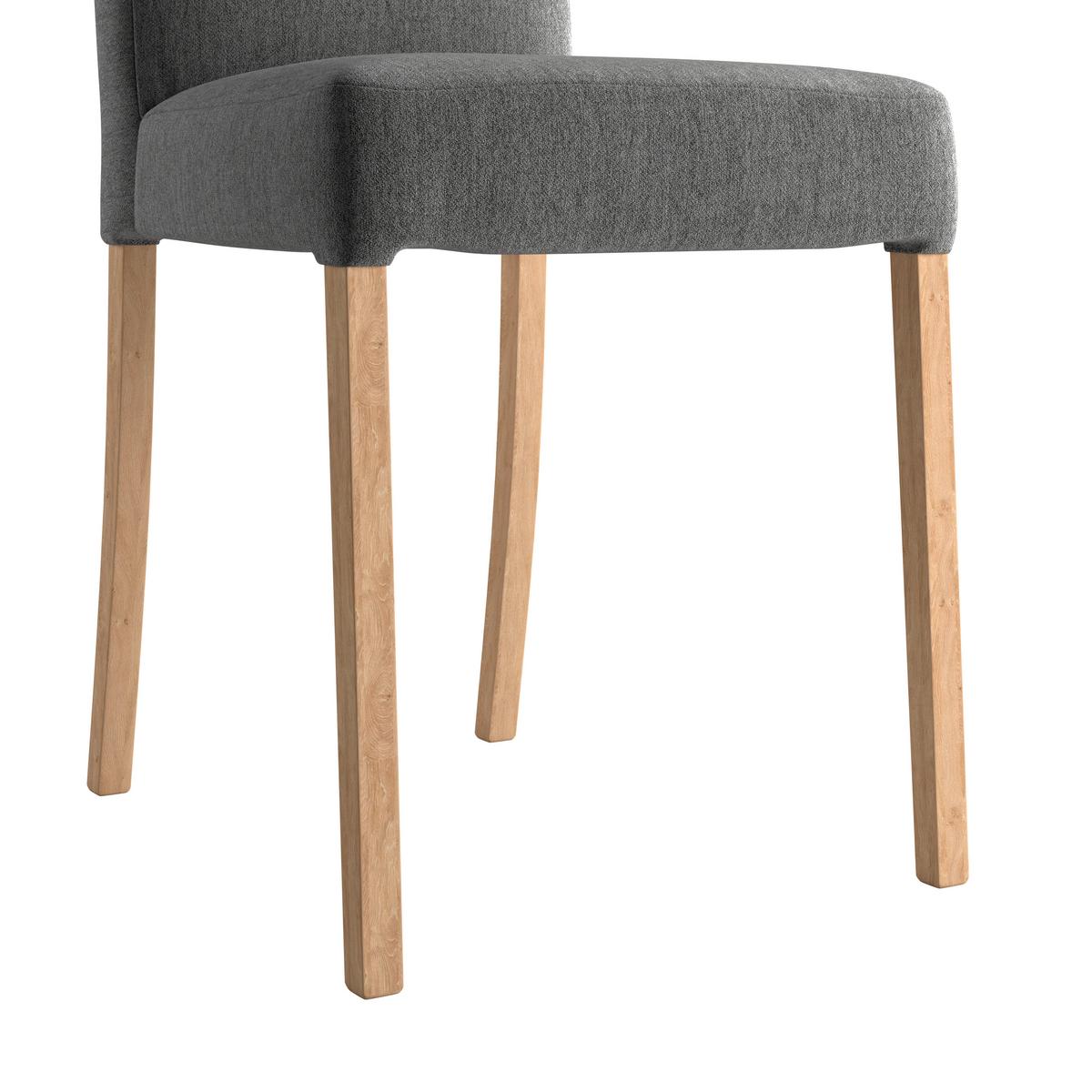 Stuhl Emma Ii - Eichefarben/Anthrazit, KONVENTIONELL, Holz/Textil (43/91/58cm)