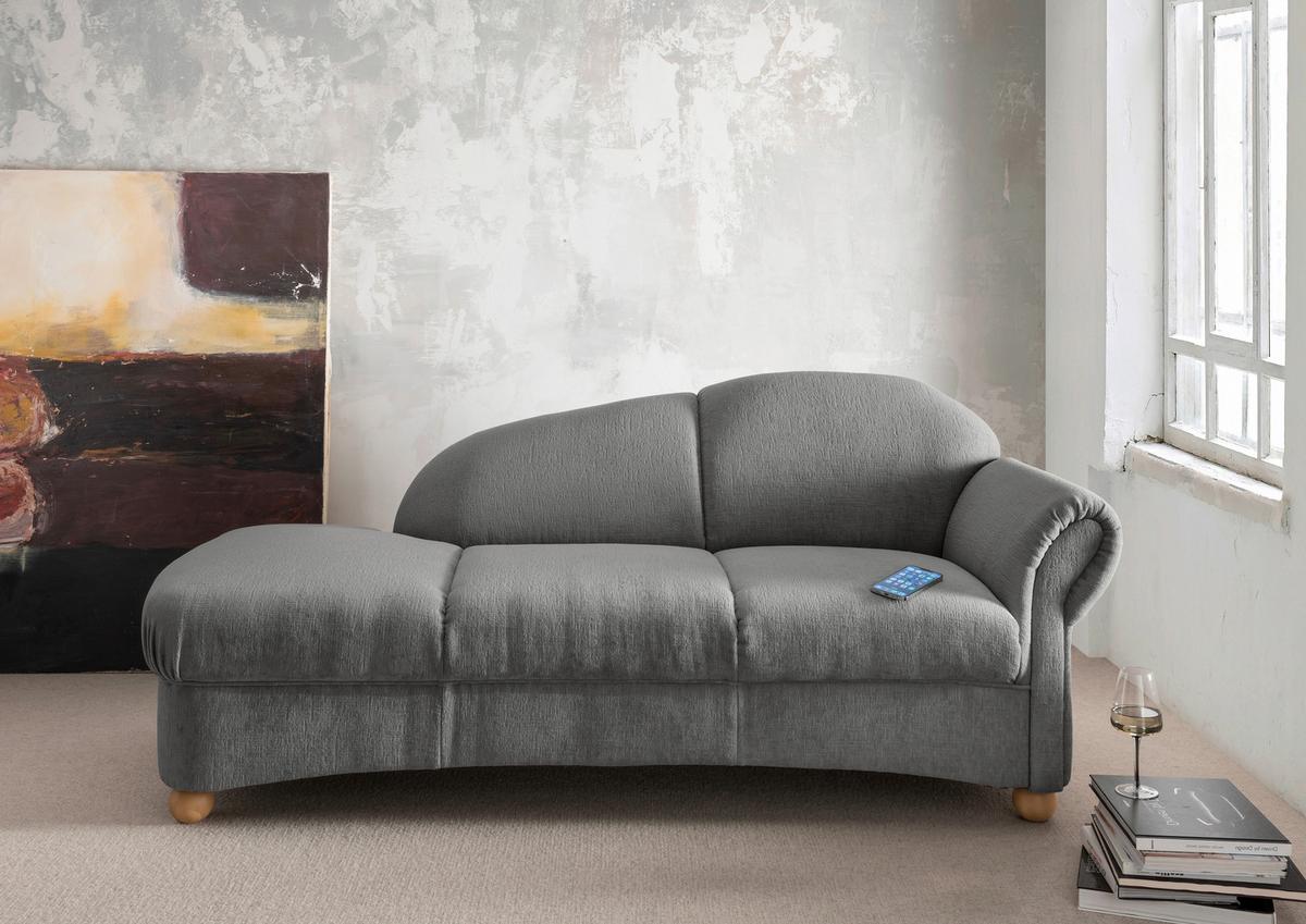 Ottomane Torello Graubraun B: 190cm - Wildeiche/Graubraun, KONVENTIONELL, Textil (190/84/86cm) - Livetastic