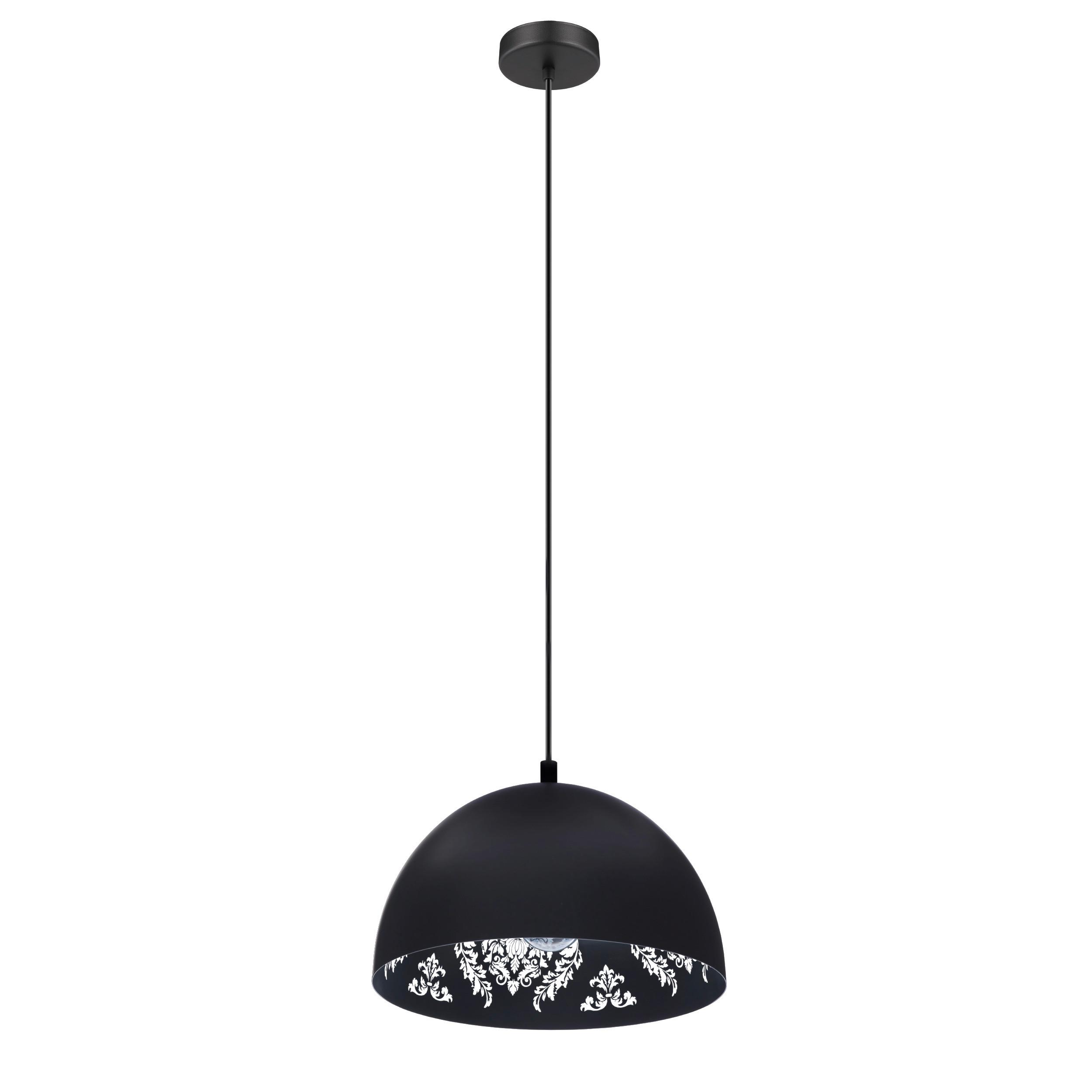 Hängeleuchte Congresbury H: 110 cm 1-Flammig Stahl Matt - Schwarz, Basics, Metall (38/110cm) - Eglo
