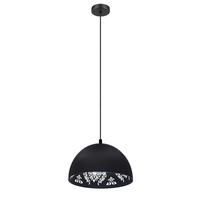 Hängeleuchte Congresbury H: 110 cm 1-Flammig Stahl Matt - Schwarz, Basics, Metall (38/110cm) - Eglo