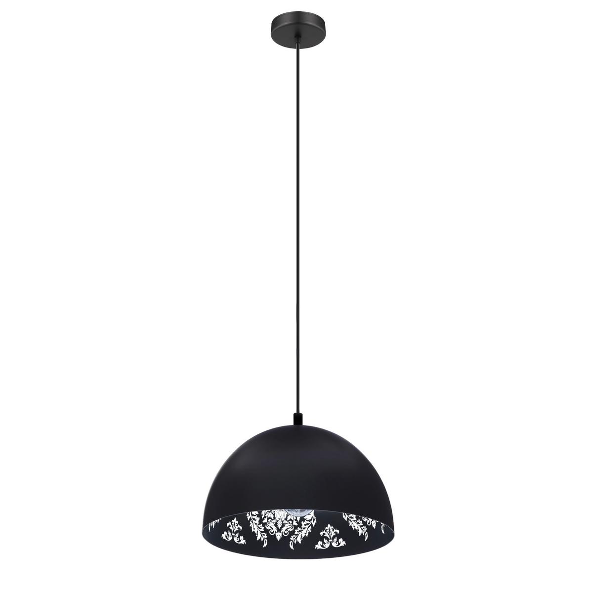 Hängeleuchte Congresbury H: 110 cm 1-Flammig Stahl Matt - Schwarz, Basics, Metall (38/110cm) - Eglo