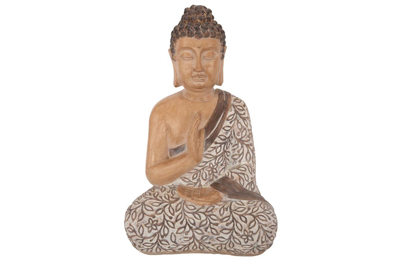 Buddha Lima - Braun/Weiß, LIFESTYLE, Kunststoff (25/18,5/37,5cm) - Luca Bessoni