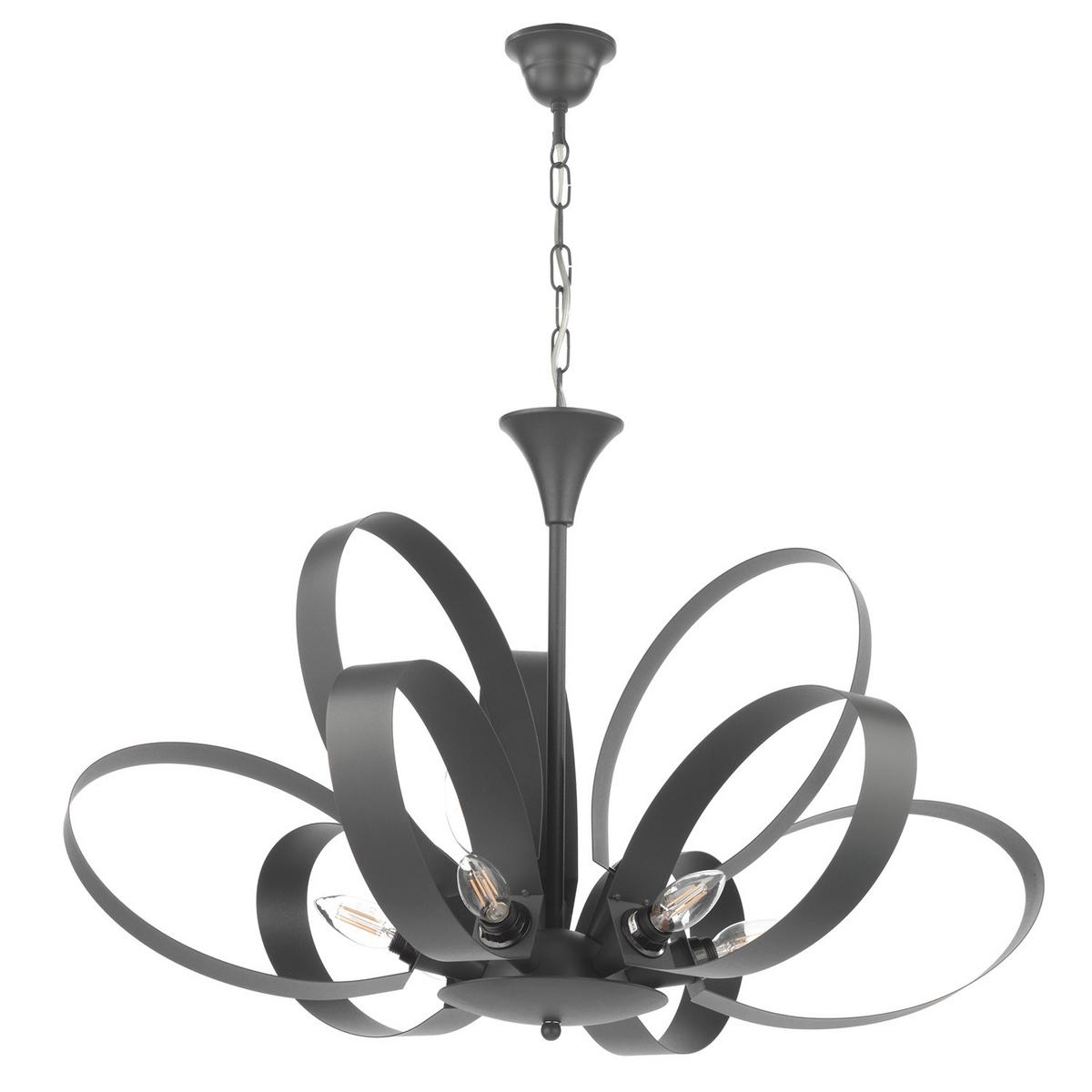 Kronleuchter 4735/9g - Grau, Design, Metall (75/115cm)