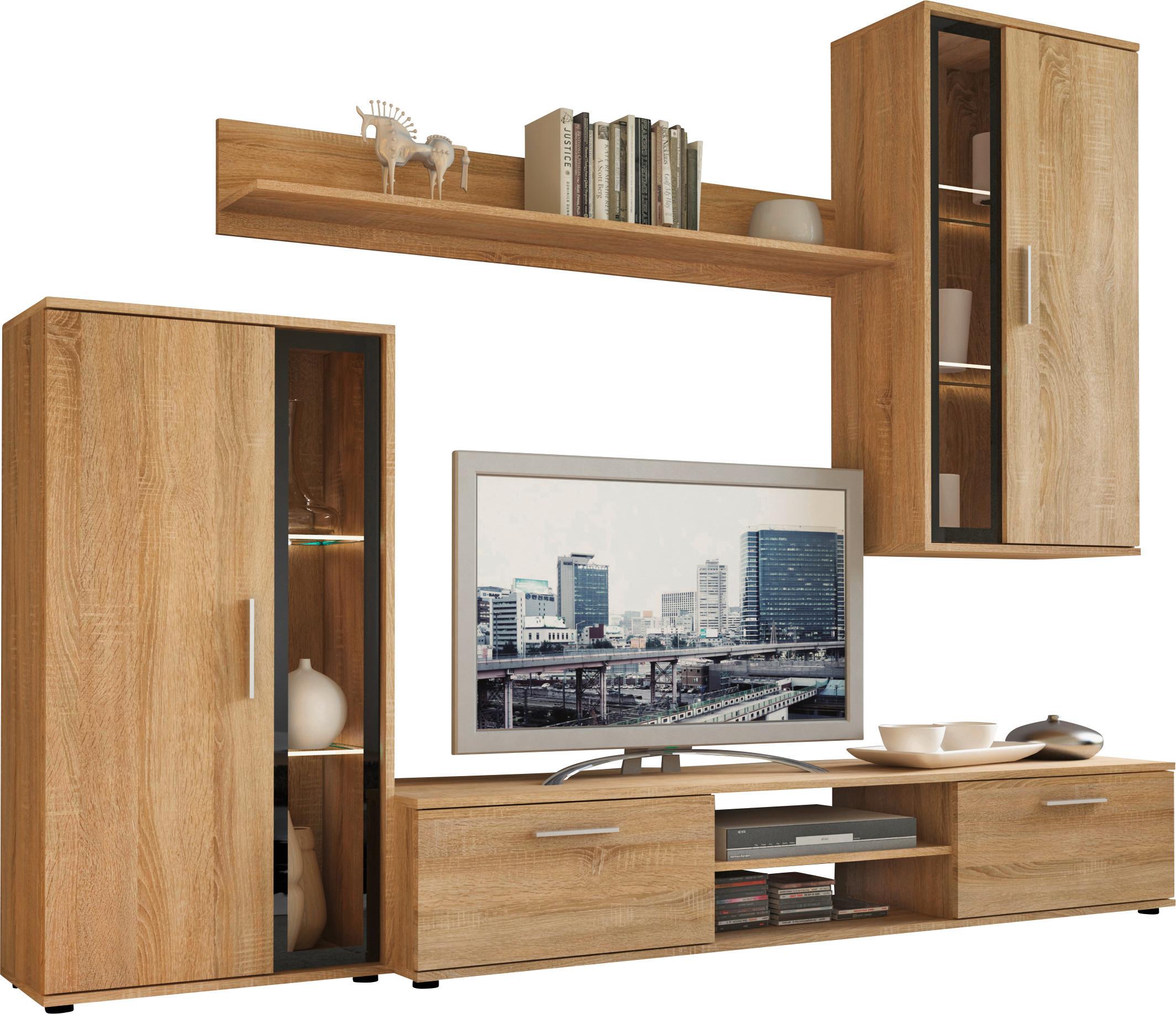 Wohnwand Neon - Trend (233/190/40cm)