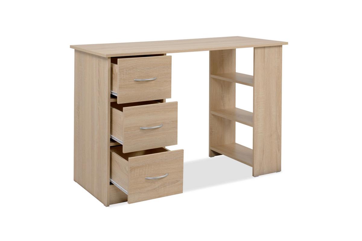 Schreibtisch Lasse Sonoma Eiche D. L: 115cm - Sonoma Eiche, Basics, Holzwerkstoff (115/49/75cm) - MID.YOU