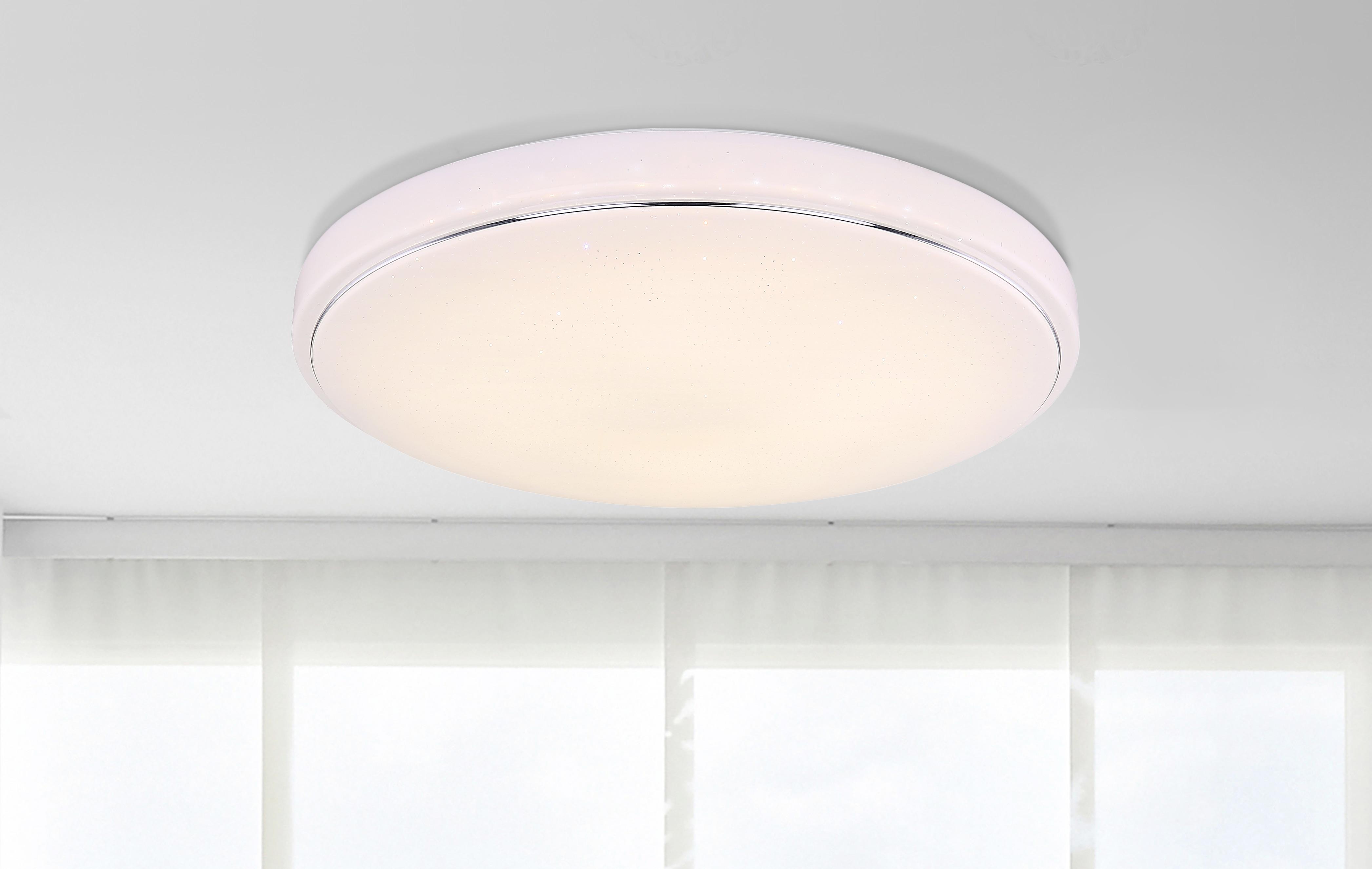 Led-deckenleuchte Lotta Ø 57,5 Cm Mit Farbwechsler - Weiß, MODERN, Kunststoff/Metall (57,5/8,5cm) - Luca Bessoni