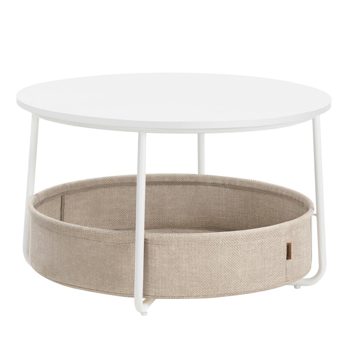 Konferenčný solík biela, béžová - biela/béžová, Trend, kov/kompozitné drevo (75/75/45cm) - MID.YOU