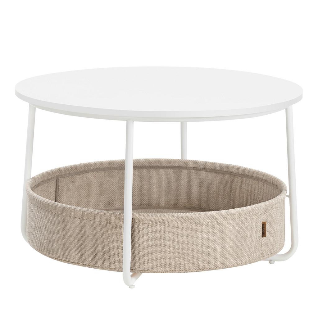 Couchtisch Weiß, Beige B: 75 cm