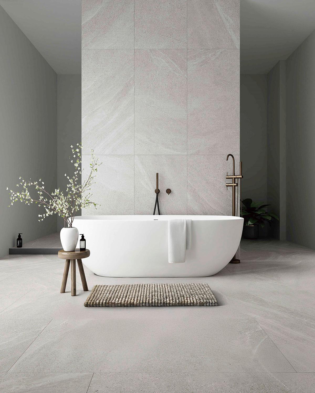 BADEMATTE PUNTO UNO - Taupe, Basics, Textil (60/100cm) - Grund
