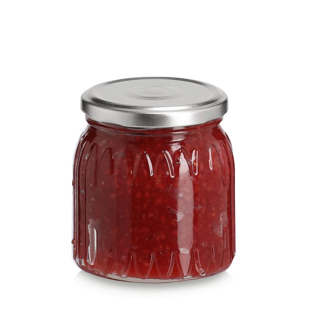 VORRATSGLAS Glas, BxHxT: ca. 8x8x8,5 cm - Transparent/Silberfarben, Design, Glas (8/8/8,5cm)