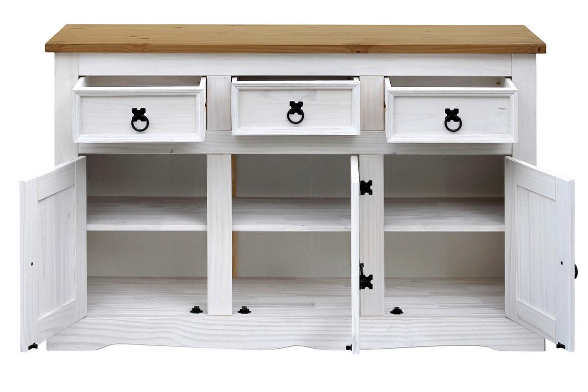 Sideboard Weiß B: 130cm - Weiß, Design, Holz (130/80/45cm) - Livetastic