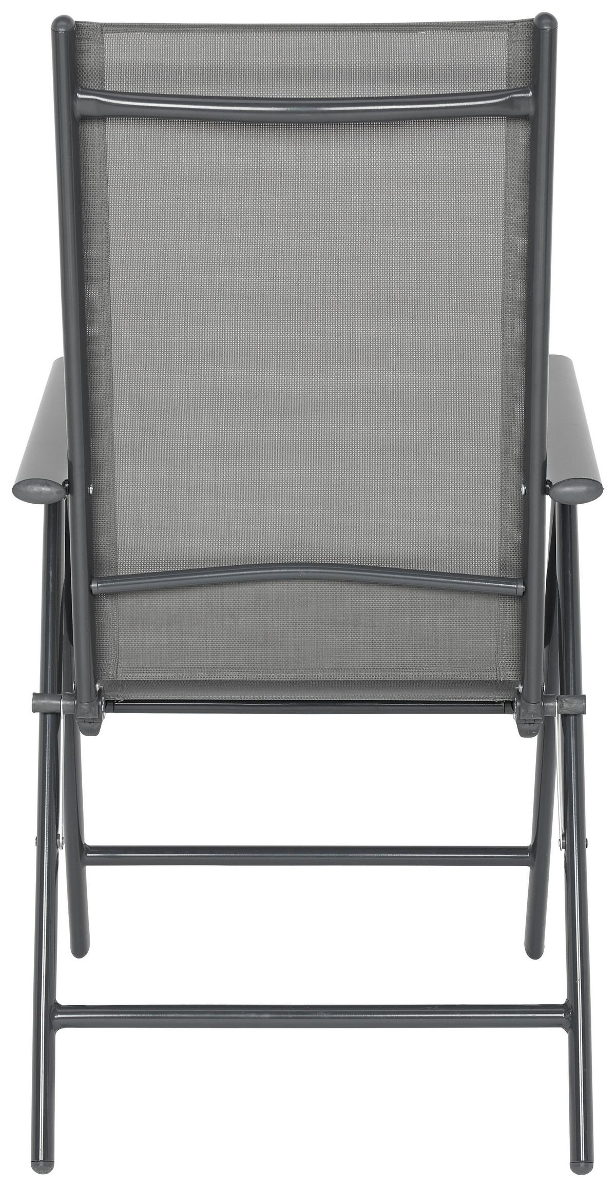 Kerti Étkezőgarnitúra Lisa - antracit/szürke, Modern, Üveg/textil - Luca Bessoni