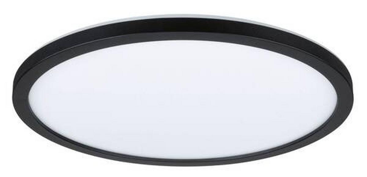 Led-paneel Ø 29,3 Cm Rund - Schwarz, Basics, Kunststoff (29,3/2,8cm) - Paulmann