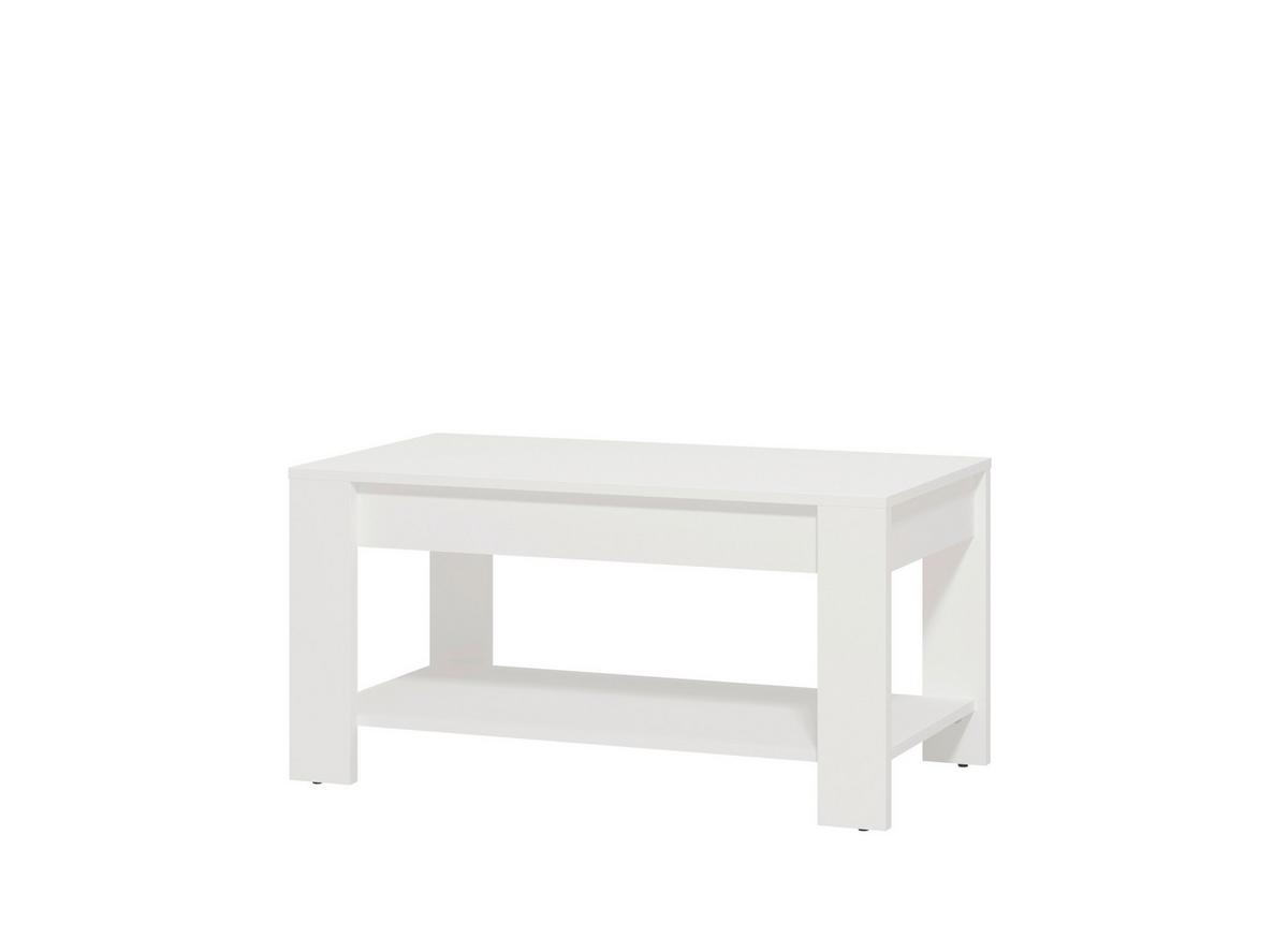 Dohányzóasztal Clent - fehér, Modern, faalapú anyag (90/45,5/49,5cm)