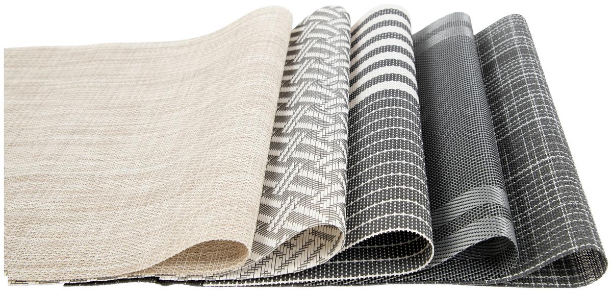 Tischset Ulla - Dunkelgrau/Beige, Basics, Kunststoff (30/45cm) - Ondega