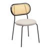 Židle Casa šedohnědá dřevo/ratan/kov - černá/šedohnědá, Moderní, kov/dřevo (42/77/51cm) - Bessagi Home