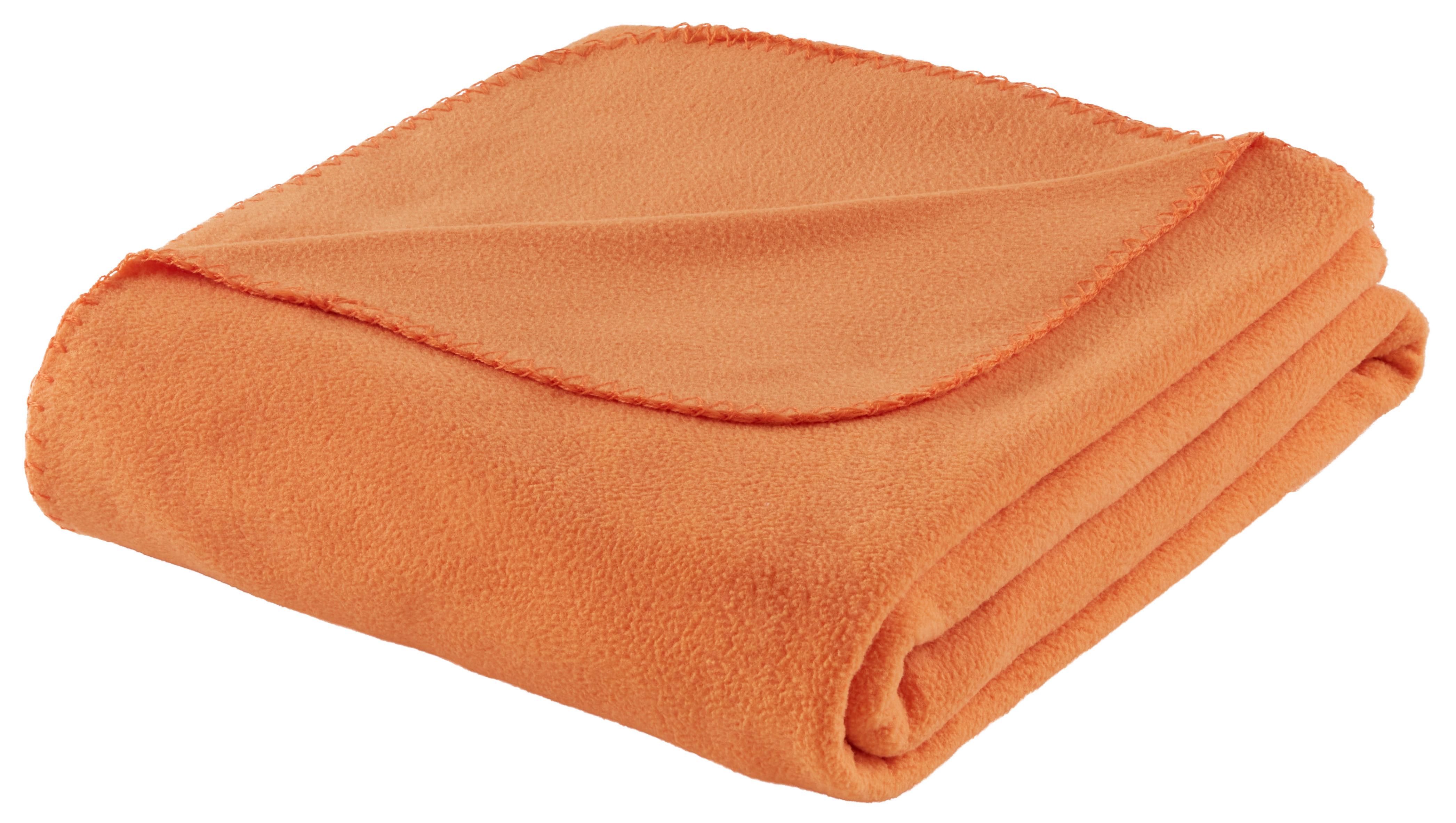 Fleecová Deka Felix, 150/200cm, Oranžová - oranžová, Konvenčný, textil (150/200cm) - Modern Living