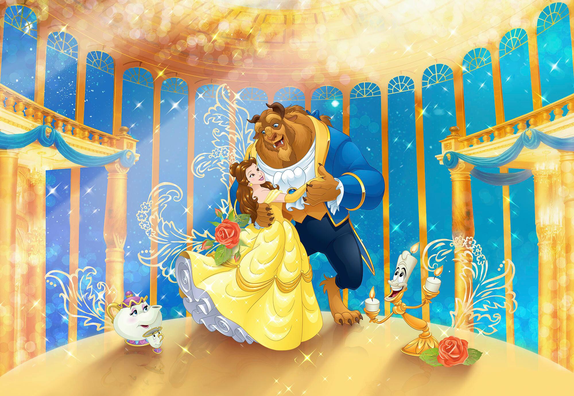 Fototapete Die Schöne Und Das Biest - Design, Papier (368/254cm) - Disney