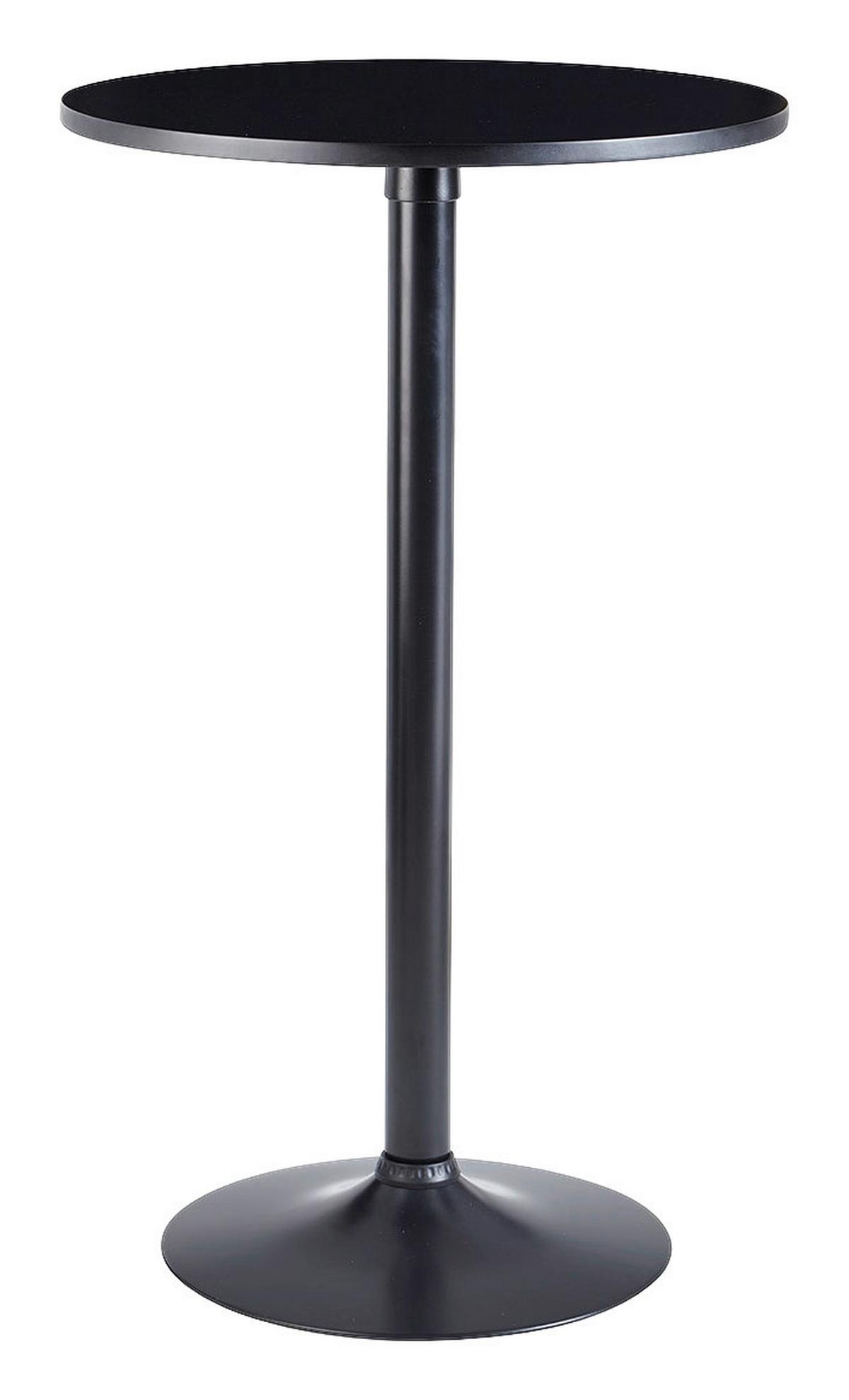 Okrúhly bistro stolík, Ø 60 cm, čierny - čierna, Modern, kov/kompozitné drevo (60/100cm) - MID.YOU