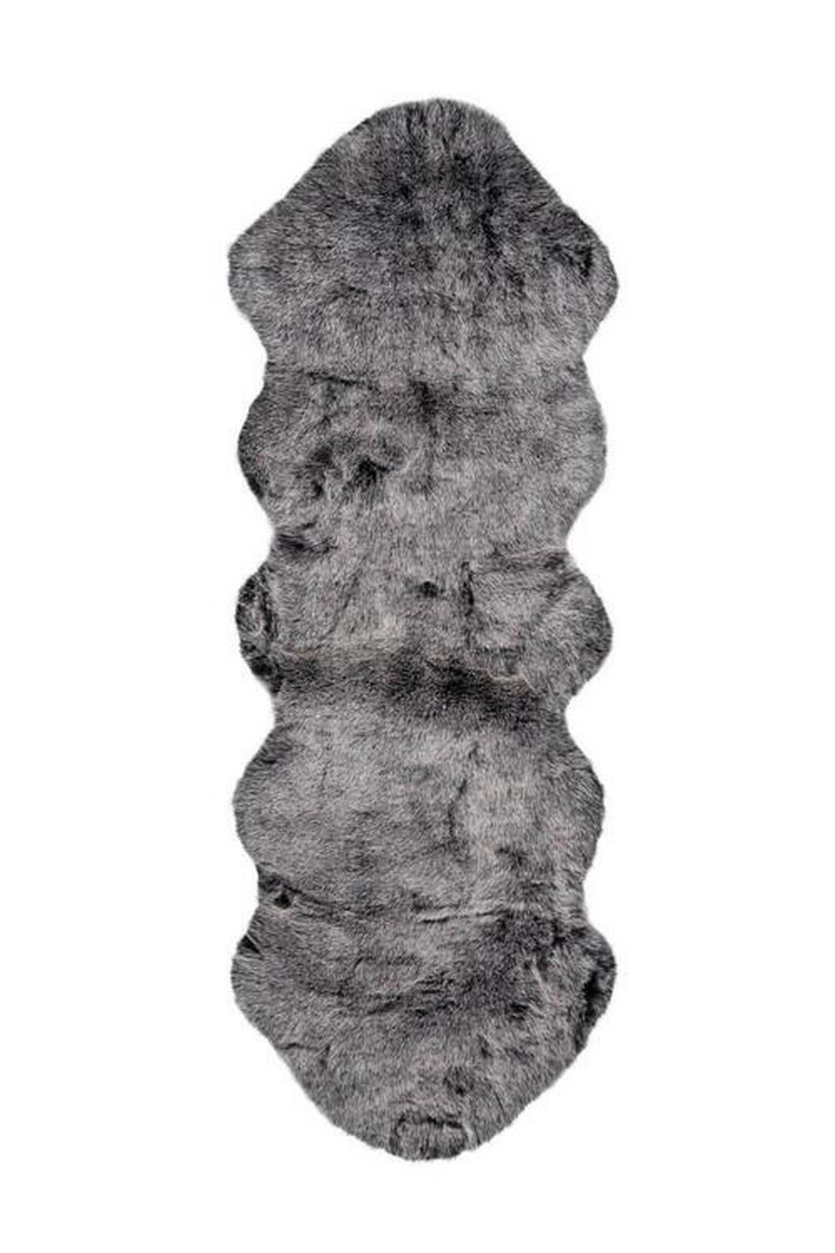 Kunstfell Tender Anthrazit 60x180 cm - Anthrazit, Design, Textil (60/180cm) - Kayoom
