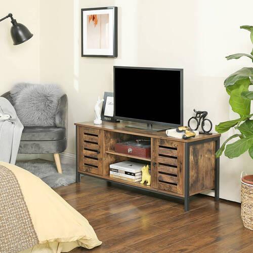 Lowboard B: 110 cm Braun/Schwarz - Schwarz/Braun, Trend, Holzwerkstoff/Metall (110/50/40cm) - Boxxx