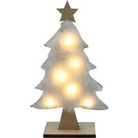 Led Díszlámpa Fayette - diófa színű/fehér, Romantik / Landhaus, fa (11/19,5cm) - James Wood