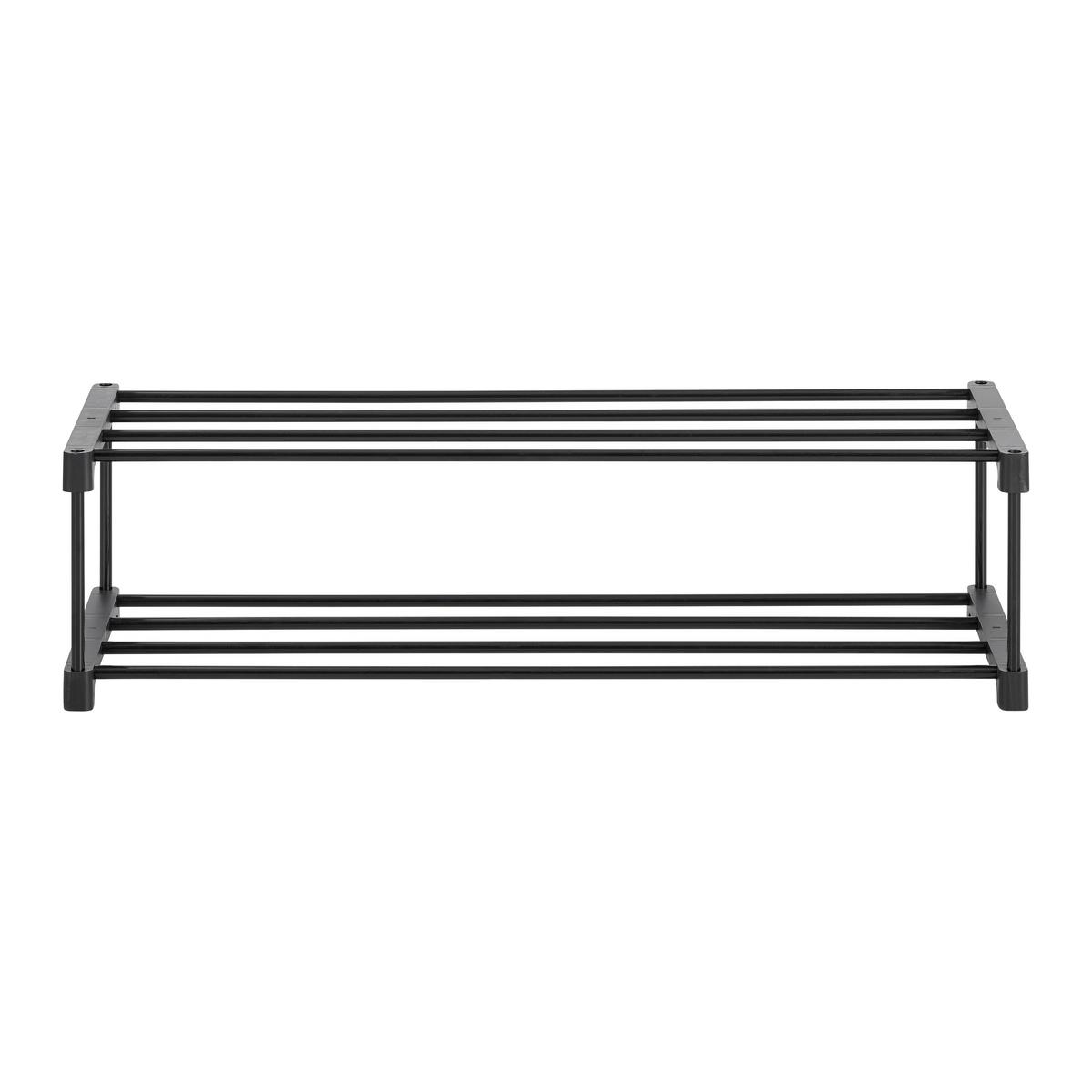 REGÁL NA TOPÁNKY GRANDO -BASED/SB- - čierna, Konventionell, kov/plast (94/194/30cm) - Based