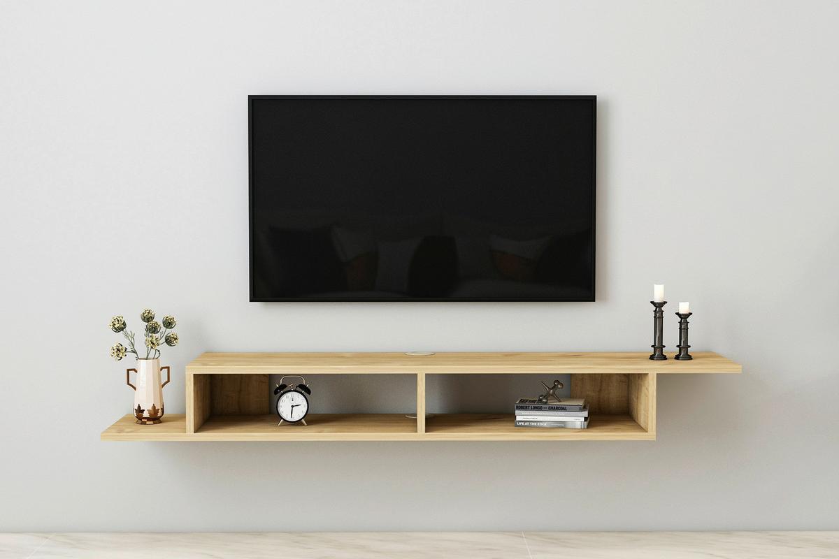 Wandboard Artemis TV-Wandregal - Eichefarben, Design, Holzwerkstoff (149/16,4/29,6cm) - Livetastic