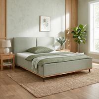 POSTEL EMILY - černá/zelená, Konvenční, kompozitní dřevo/textil (180/200cm) - Premium Living