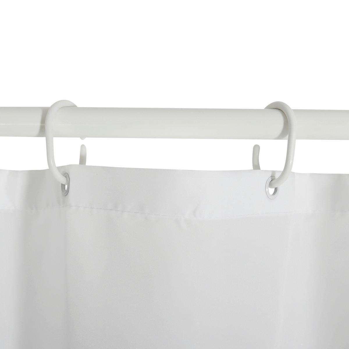 Duschvorhang in Weiß Textil/Mischgewebe - Weiß, Basics, Textil (180/200cm) - MSV