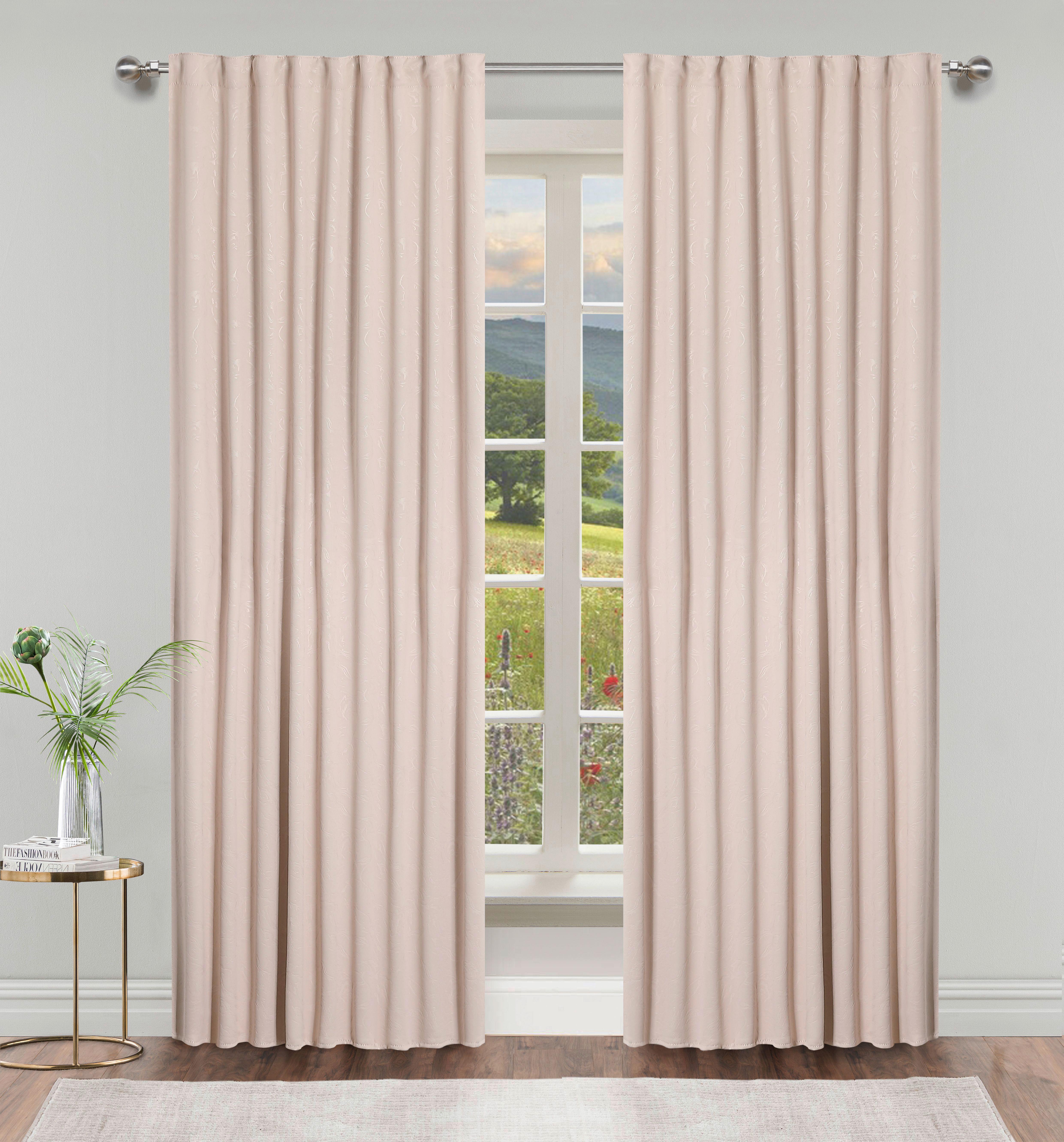 Verdunkelungsvorhang Saskia - Beige, ROMANTIK / LANDHAUS, Textil (140/245cm) - James Wood