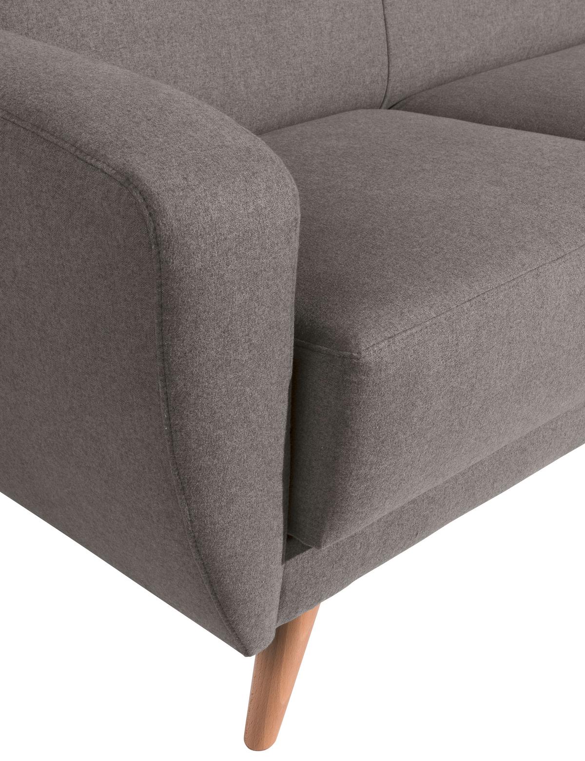 2-sitzer-sofa Jerry Grau - Naturfarben/Grau, Design, Textil (136/85/82cm) - Max Winzer
