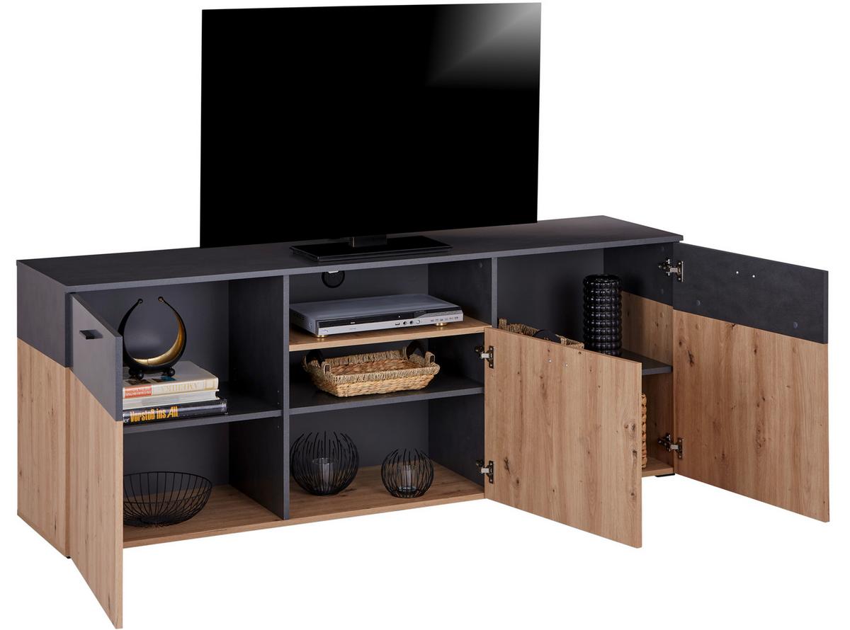 TV-Lowboard Duos B: 180 cm Eiche Artisan - Eiche Artisan, MODERN, Holzwerkstoff (180/70/45cm)
