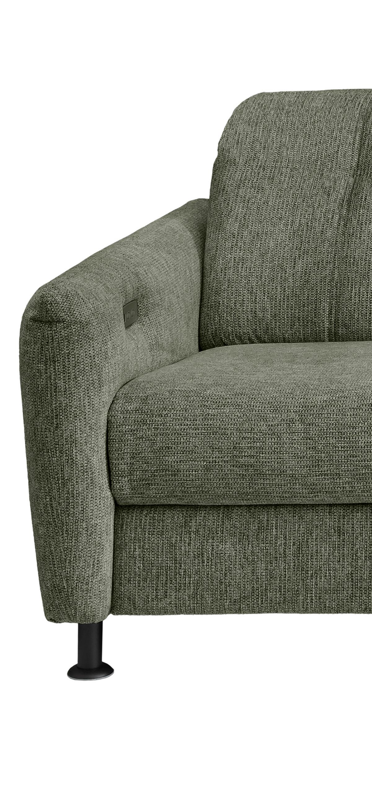 Ecksofa Minori Chenille Dunkelgrün, S: 270x198 cm - Dunkelgrün/Schwarz, MODERN, Textil (270/198cm) - Livetastic