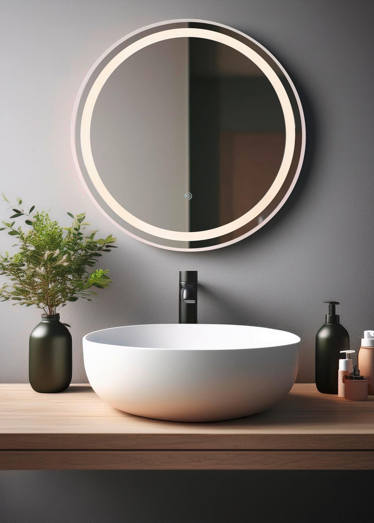 Badezimmerspiegel 84035 - Basics, Glas/Kunststoff (50/0,4/2,8cm) - Globo