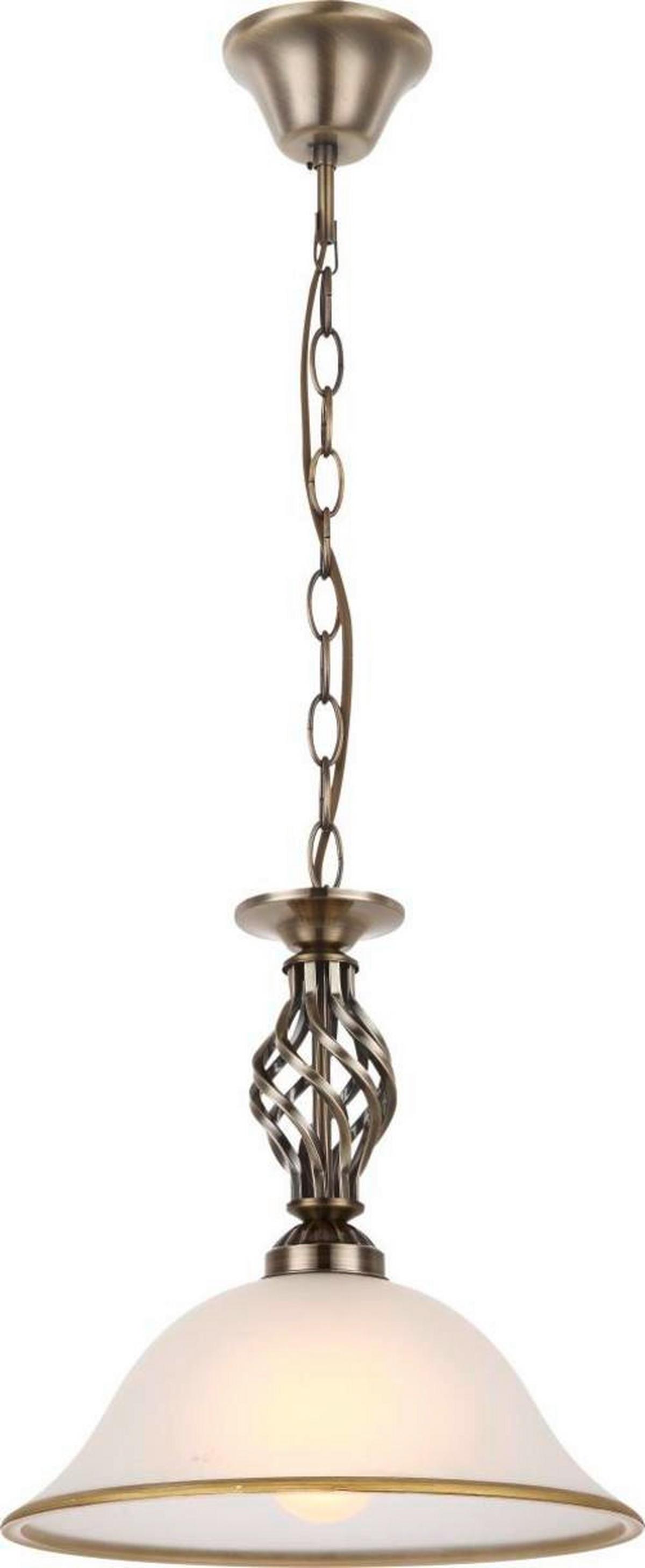 Hängeleuchte Rena H: 120 Cm 1-Flammig, Antik-Look - ROMANTIK / LANDHAUS, Glas/Metall (30/120cm) - Globo