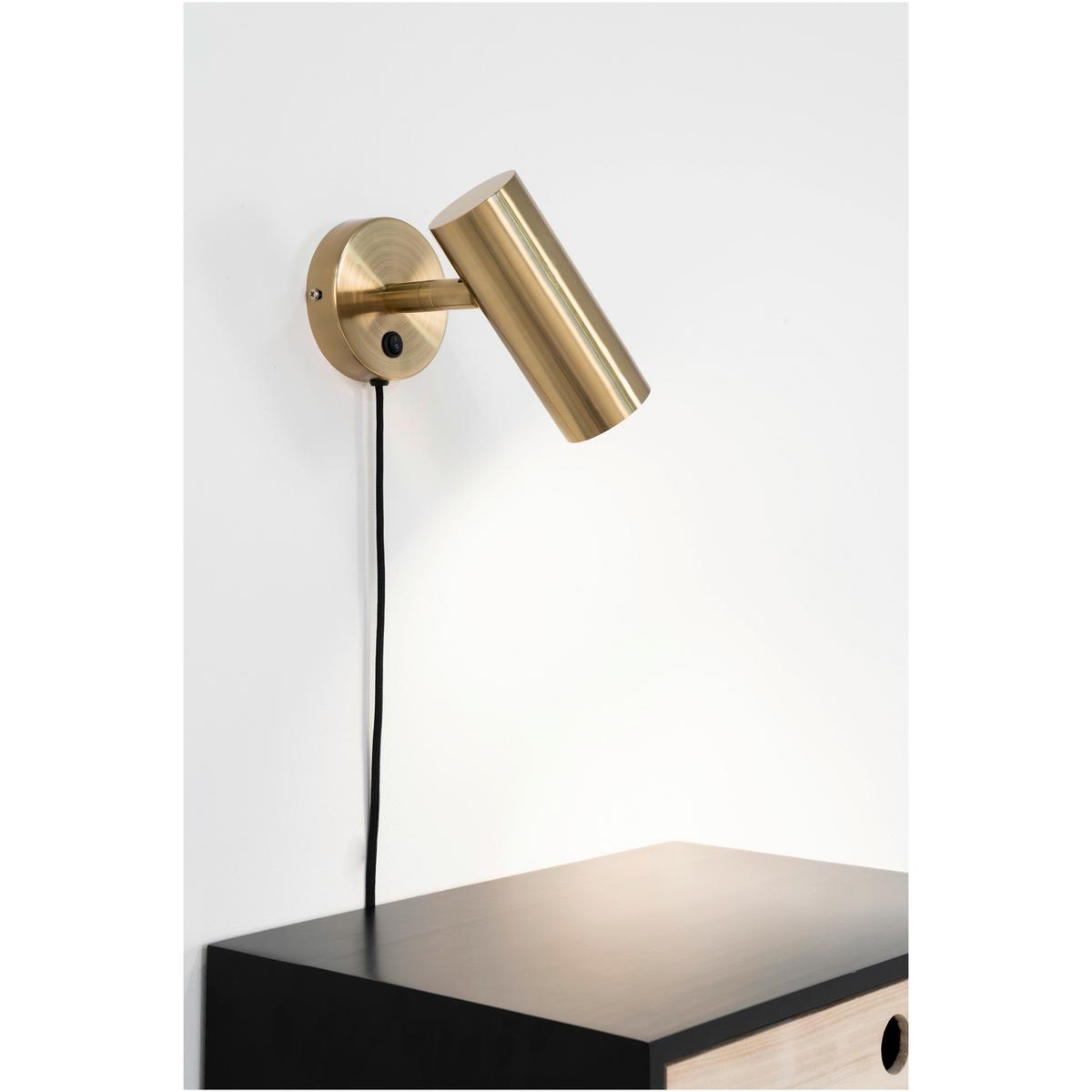 Wandleuchte Paris Wall Lamp - Messingfarben, Basics, Metall (15/22/10cm)