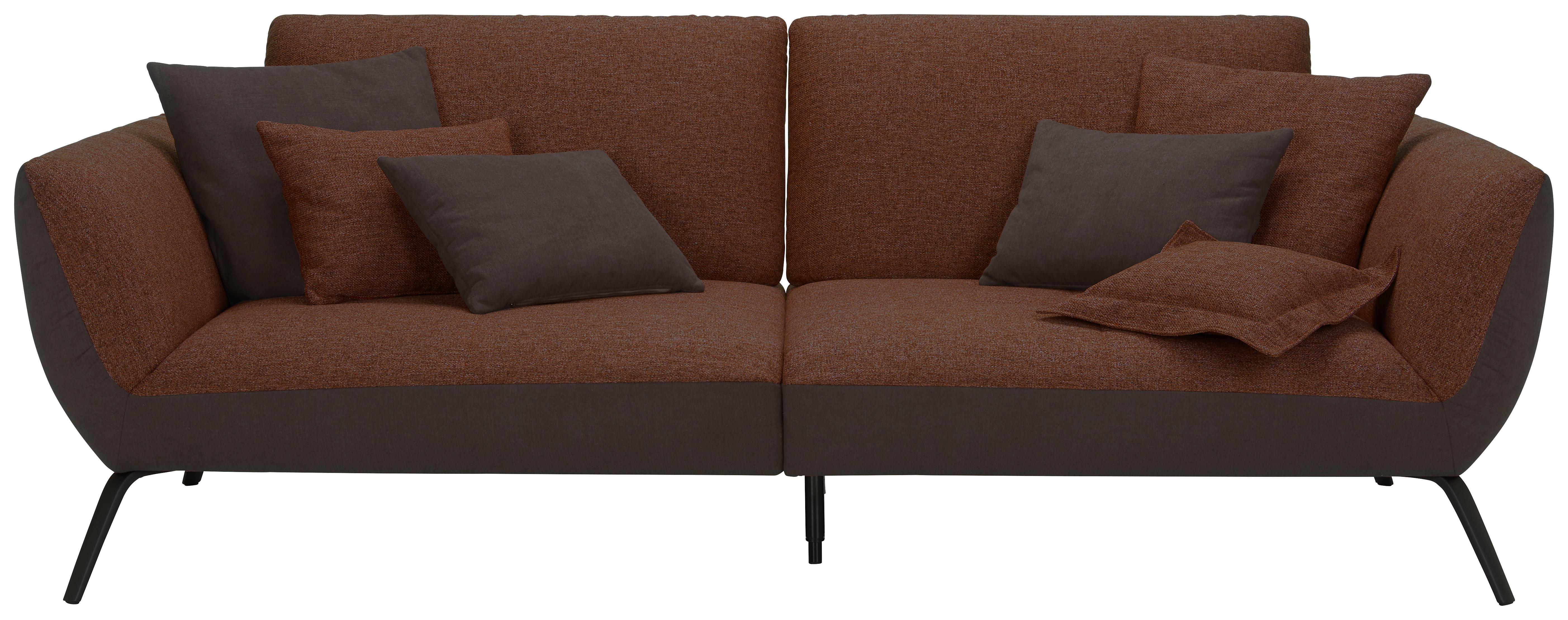 Veľká pohovka TRENDY, medená - medená/čierna, Modern, kompozitné drevo (260/93/124cm) - Premium Living