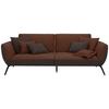 Veľká pohovka TRENDY, medená - medená/čierna, Modern, kompozitné drevo (260/93/124cm) - Premium Living